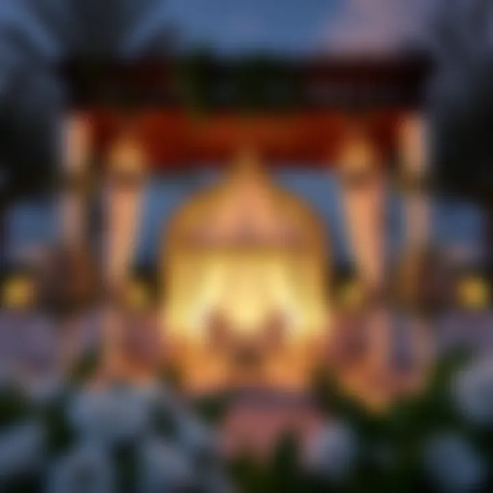 Elegant Outdoor Wedding Setup Elegant outdoor wedding setup with floral decorations