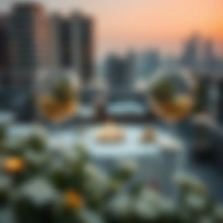 Urban Rooftop Wedding Setting Urban rooftop setting with stunning city views