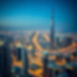 Aerial view of Dubai's skyline showcasing real estate developments