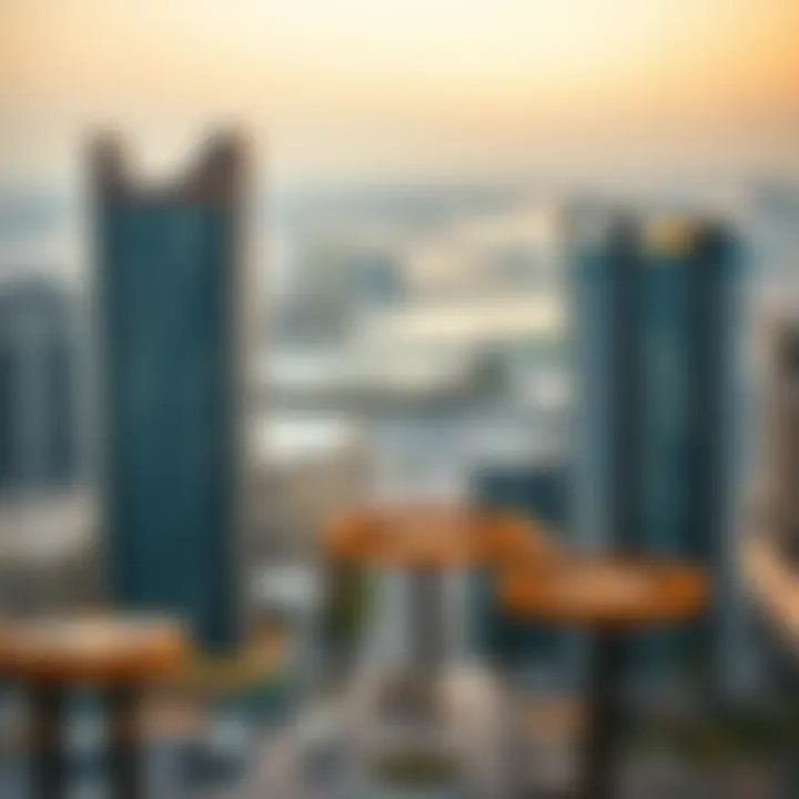 Panoramic View of Deira City Center A panoramic view of Deira City Center showcasing modern architecture