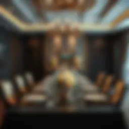 Elegantly set dining table showcasing royal dining experience