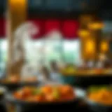 Vibrant Indian cuisine presentation