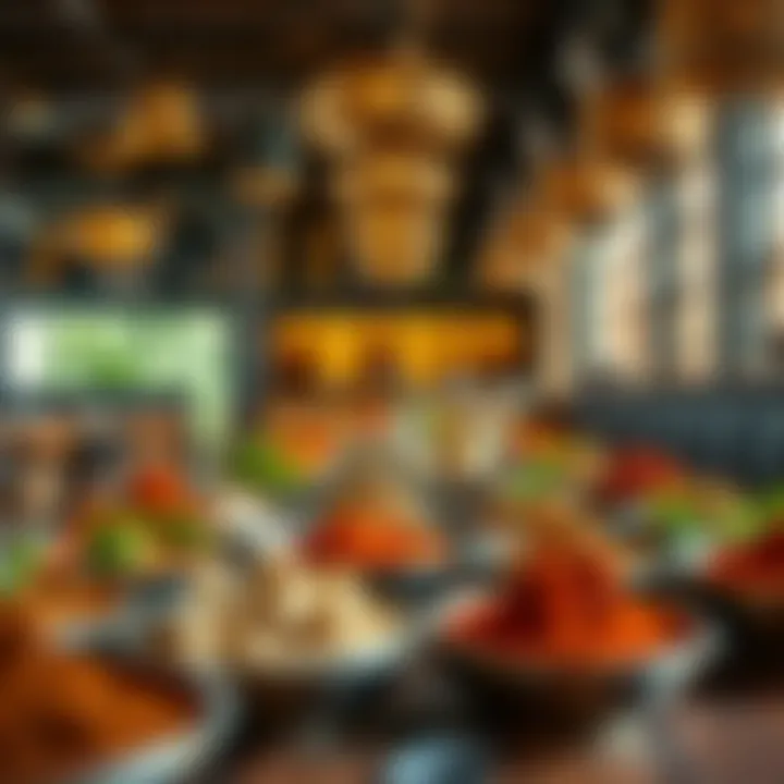 Diverse Indian spices and herbs