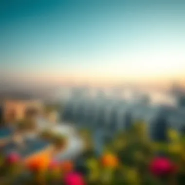 A panoramic view of غنتوت showcasing its modern architecture and lush landscapes