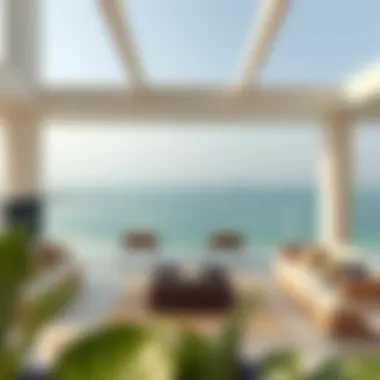 Serene beach view from a second home in Dubai