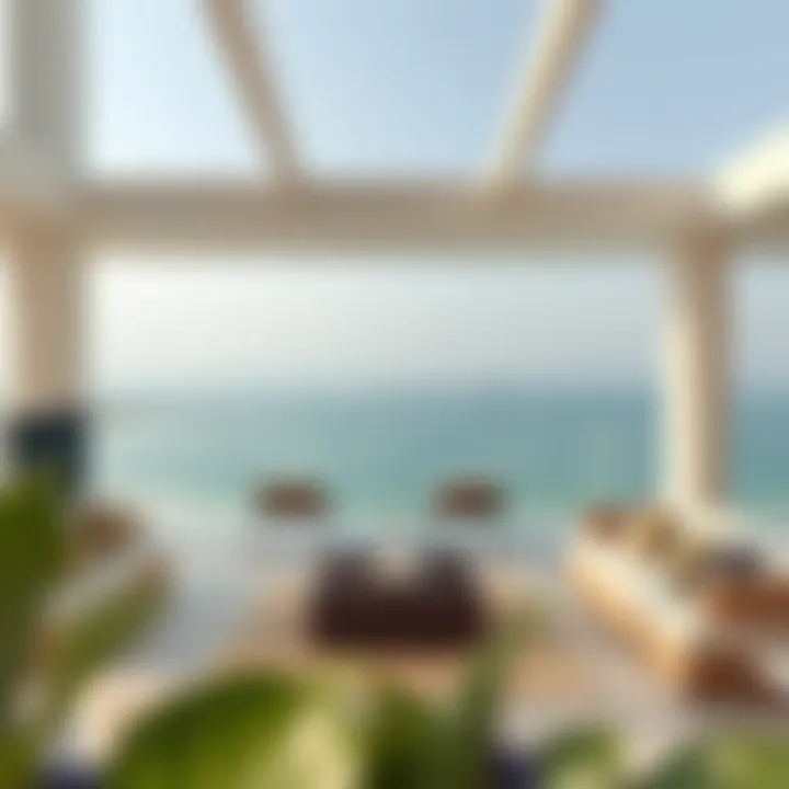 Serene beach view from a second home in Dubai