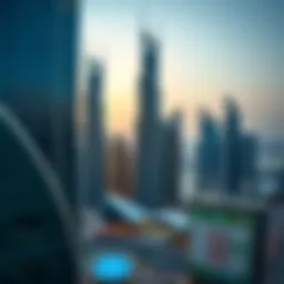 Panoramic view of Downtown Dubai showcasing iconic skyscrapers