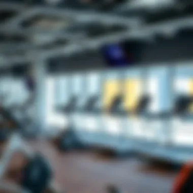 Vibrant interior of the Dubai Hills Mall Gym showcasing advanced fitness equipment