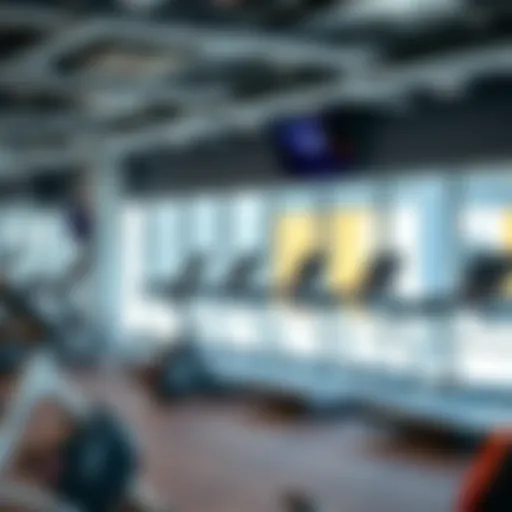 Vibrant interior of the Dubai Hills Mall Gym showcasing advanced fitness equipment