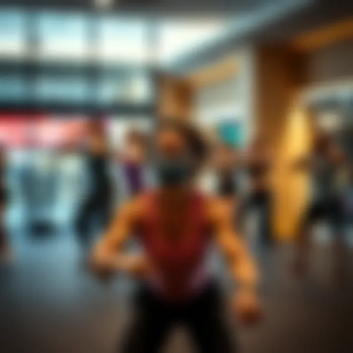 Group fitness class in action, highlighting community engagement and support