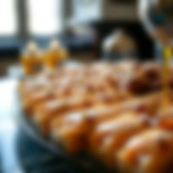 Baklava Platter Close-up of a beautifully arranged platter ofBaklava with honey and nuts.