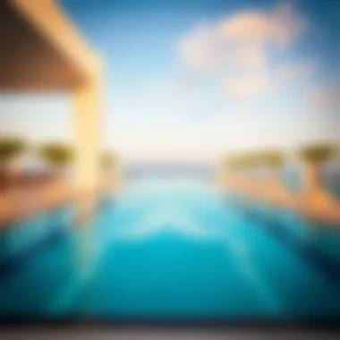 Infinity Pool at Five Palm Jumeirah Elegant infinity pool at the Five Palm Jumeirah resort