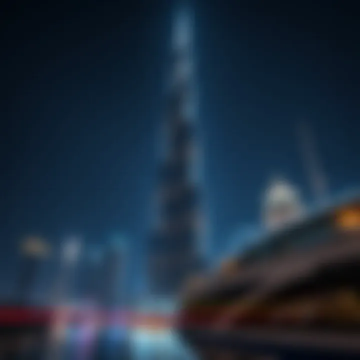 Burj Khalifa's Nighttime Brilliance Burj Khalifa illuminated at night