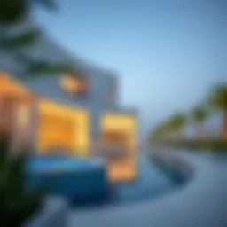 Architectural detail of مركز بن سوقات showcasing modern design