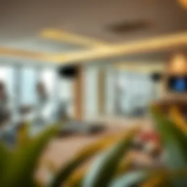 Amenities in a Dubai serviced apartment including a fitness center