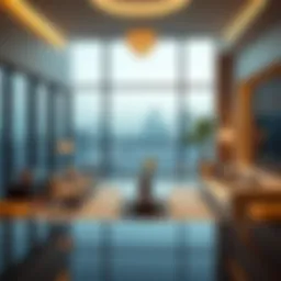 Luxurious serviced apartment interior showcasing modern design