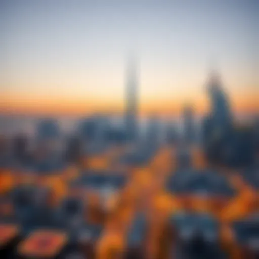 Overview of Dubai skyline showcasing real estate developments