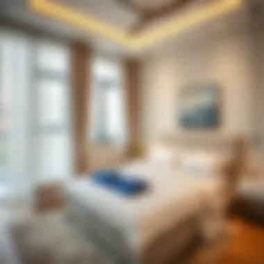 Functional bedroom arrangement in Mudon Arabella Townhouses