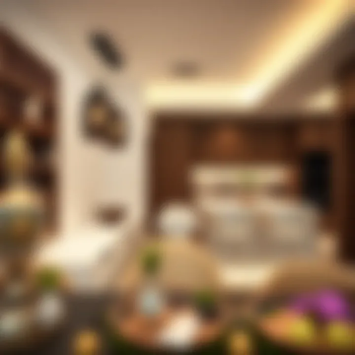 Modern kitchen layout in Mudon Arabella Townhouses