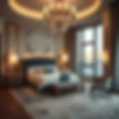 Opulent bedroom decor at Five Palm Jumeirah