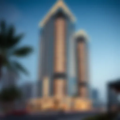 Stunning exterior view of Tiara East Tower showcasing its modern architecture