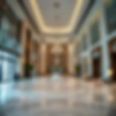 Luxurious lobby interior of Tiara East Tower highlighting elegant design