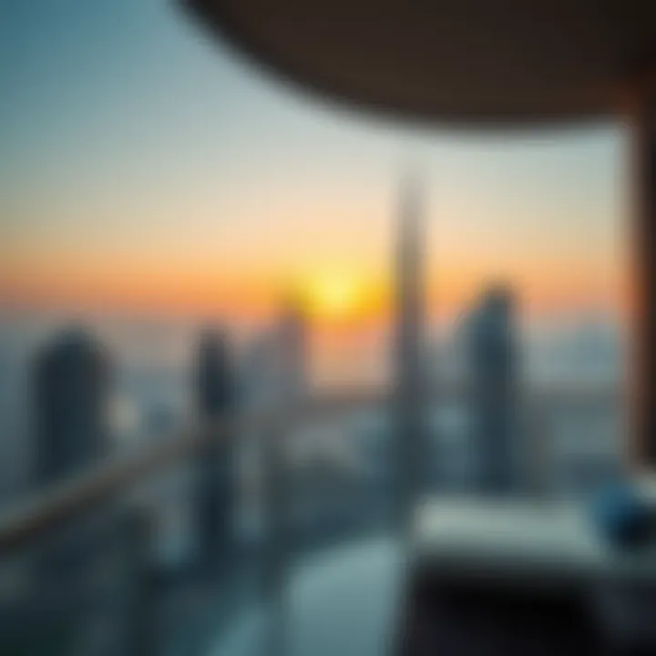 Breathtaking skyline view from a balcony at Tiara East Tower