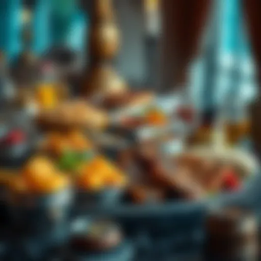 A vibrant display of traditional Emirati breakfast dishes