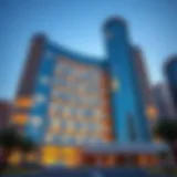 Exterior view of Ubora Tower highlighting architectural design