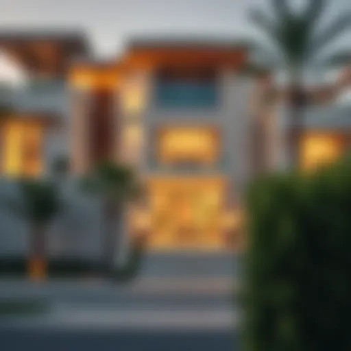 Modern Architectural Marvels in Dubai Luxurious villa exterior showcasing modern architecture