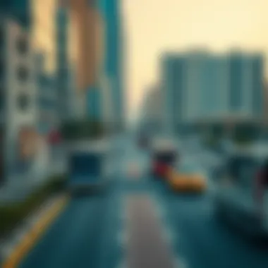 Public transportation accessibility in Warqa illustrated with transport routes