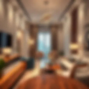 An interior view of a stylish apartment in Wasl Nook with elegant furnishings