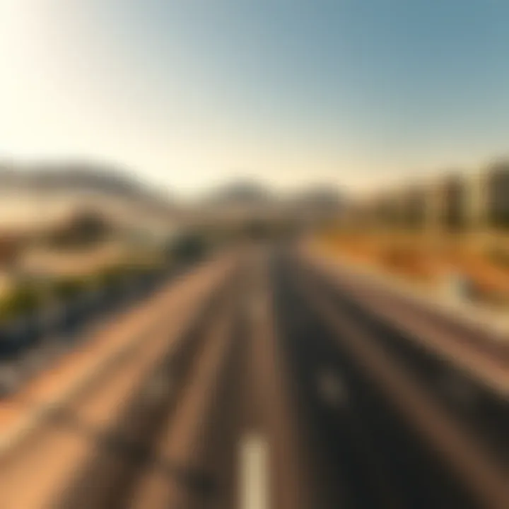 Connecting Road Between Fujairah and Dubai A well-maintained road connecting Fujairah and Dubai