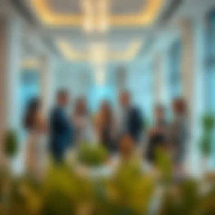 Real Estate Networking Group of professionals discussing real estate opportunities