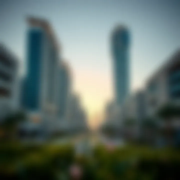 Modern architecture and residential structures in International City Phase 2
