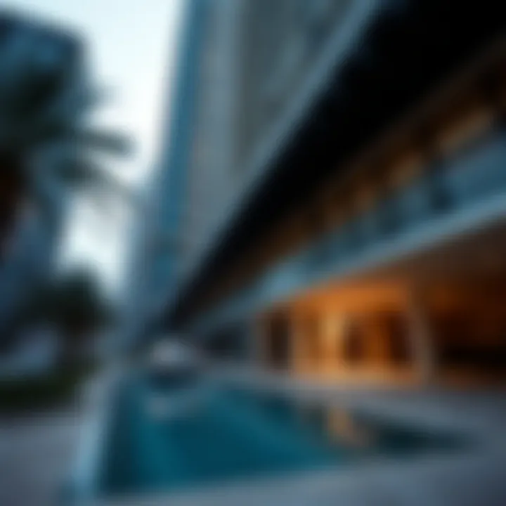 Architectural details of Irise Tower showcasing modern design