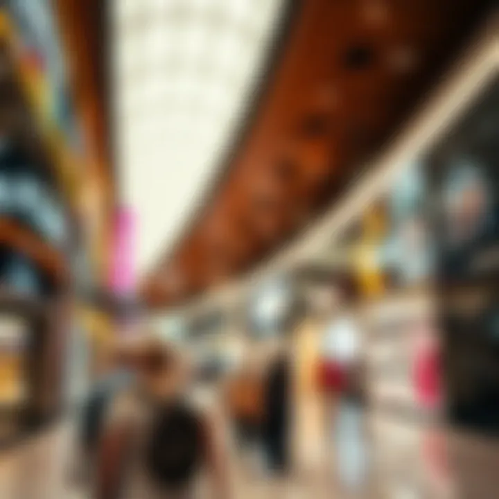 Vibrant shopping scene within Khawaneej Mall highlighting diverse retail options