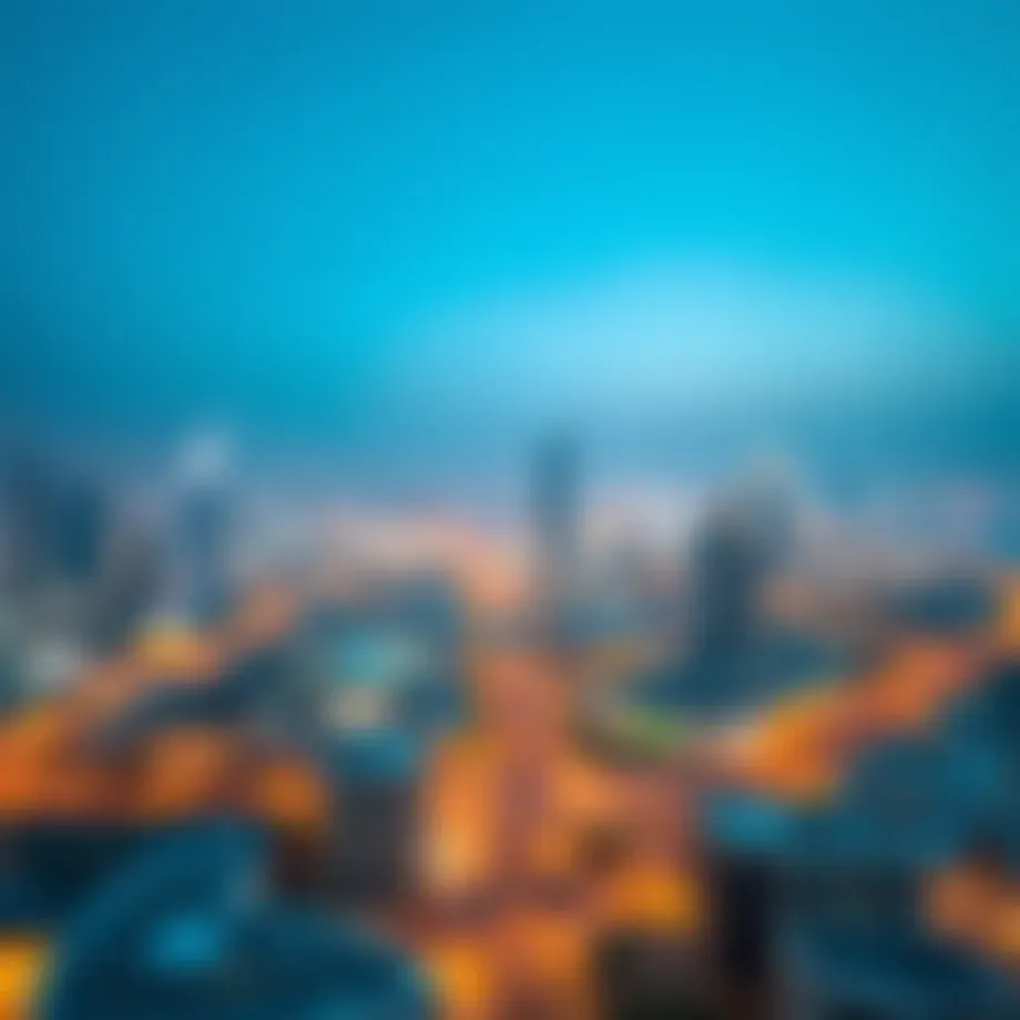 Aerial view of Abu Dhabi skyline