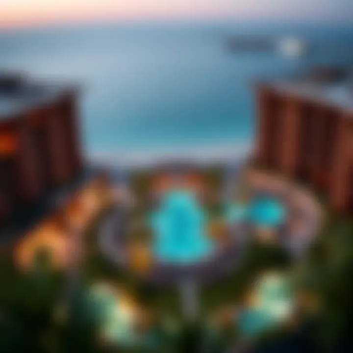 Panoramic view of the lifestyle amenities at Marsa Al Arab