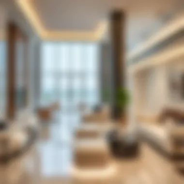 Interior rendering highlighting the luxurious amenities and modern design within the project