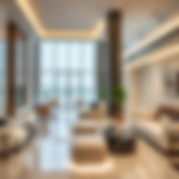 Interior rendering highlighting the luxurious amenities and modern design within the project