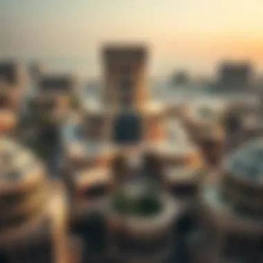 Aerial view of Najmat Al Khan showcasing its architectural beauty.