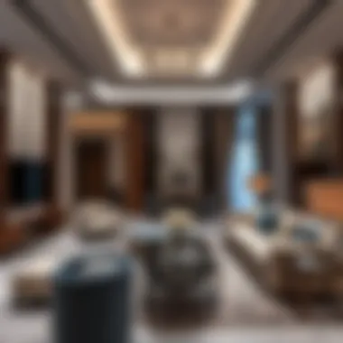 Luxurious living room interior design in Najmat Al Khan.