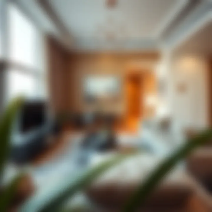 Stylish Living Room in Dubai South Apartment Stylish living room interior of a Dubai South apartment