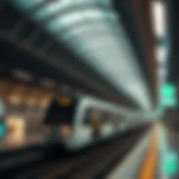 Overview of the Dubai Metro station