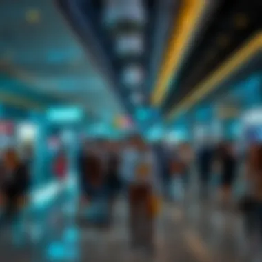 People networking in a vibrant business environment