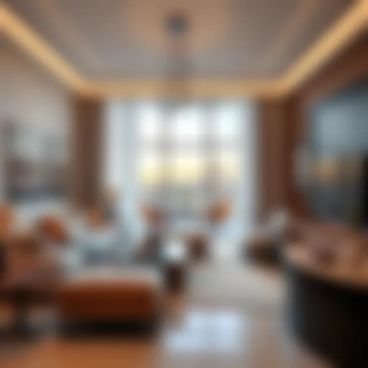 Elegant living room showcasing contemporary furniture