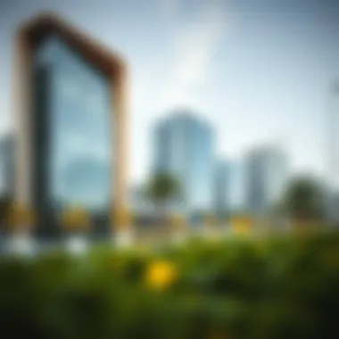 Sustainable design elements in office park buildings