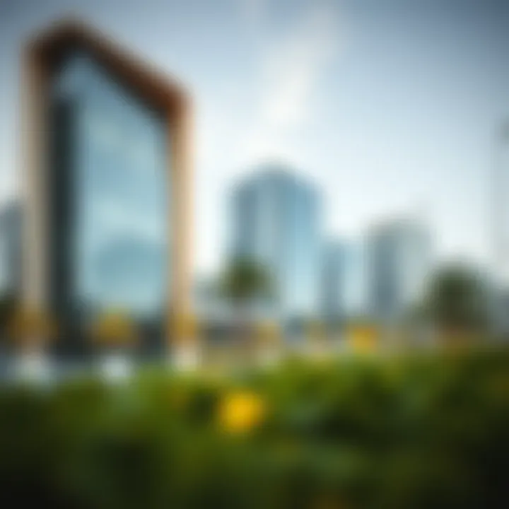 Sustainable design elements in office park buildings