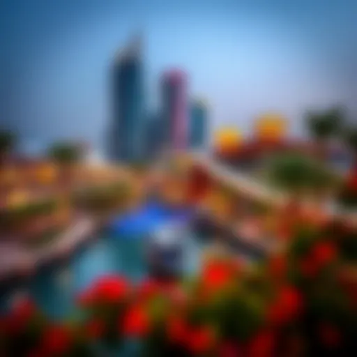 A panoramic view of Riverland Dubai showcasing its vibrant attractions